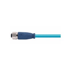 Connecteur femelle M12, 4 pol., codage D IP67, 4A, blindé